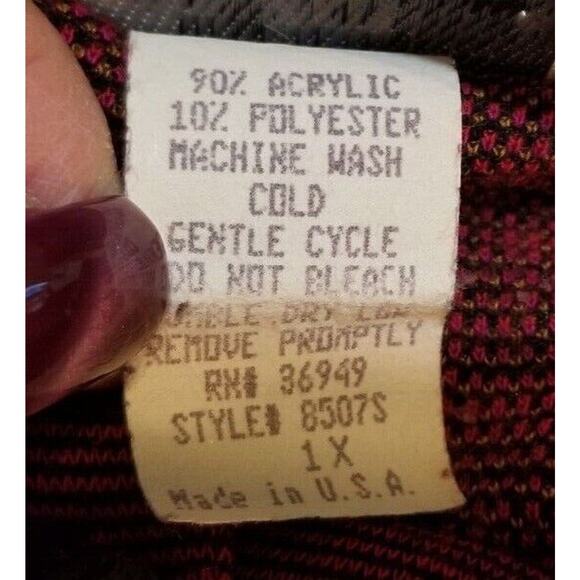 YS Studio Business Casual Cardigan Attached Tunic Multicolor 3/4 Sleeves Size 1X - Picture 7 of 7